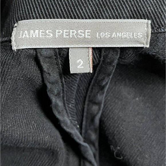 James Perse Workwear Black Tailored Denim Jacket Cargo Pockets Women's M - Picture 8 of 10
